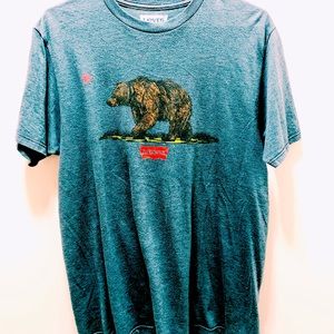 LEVI STRAUSS graphic tee, medium size, and normal fit.